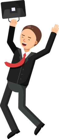 Happy businessman  Illustration