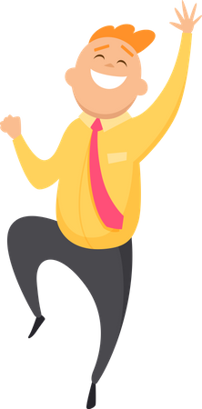 Happy businessman  Illustration