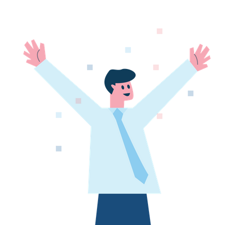 Happy businessman  Illustration