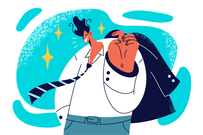 Happy businessman  Illustration
