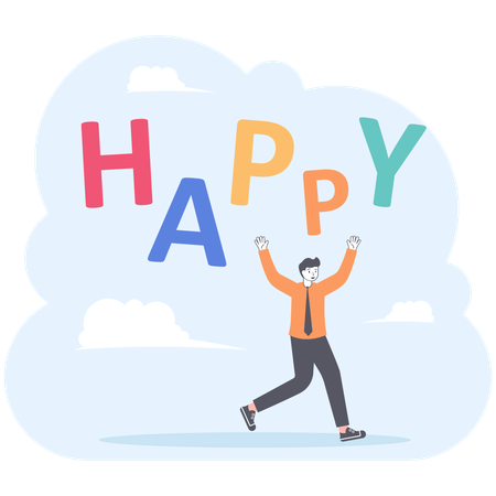 Happy businessman  Illustration