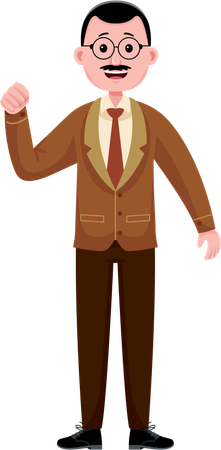 Happy Businessman Smiling  Illustration