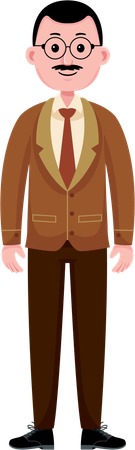Happy Businessman standing  Illustration