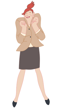 Happy businesswoman Illustration