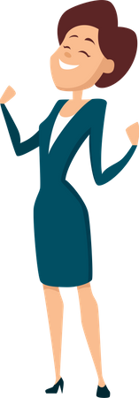 Happy businesswoman  Illustration