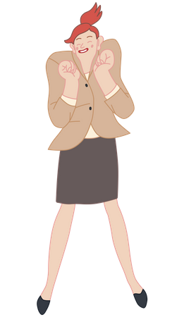 Happy businesswoman  Illustration