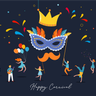 happy carnival illustration svg