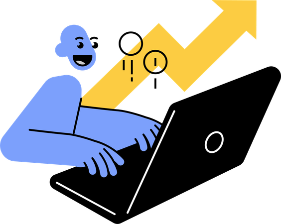 Happy Character Checking growth chart  Illustration