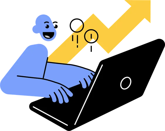 Happy Character Checking growth chart  Illustration