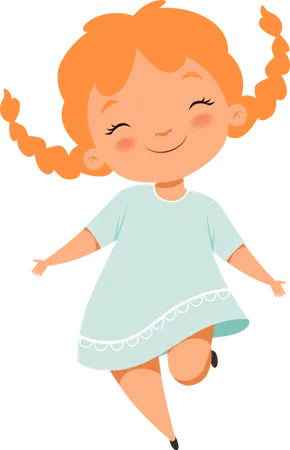 Happy child jumping Illustration