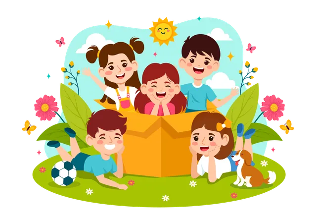 Happy Children Day  Illustration