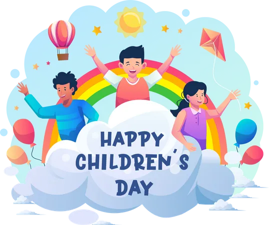 Happy children's day Illustration