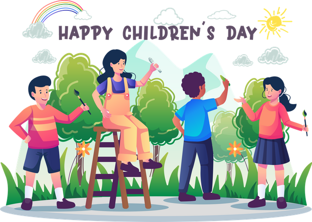 Happy Children's day Illustration