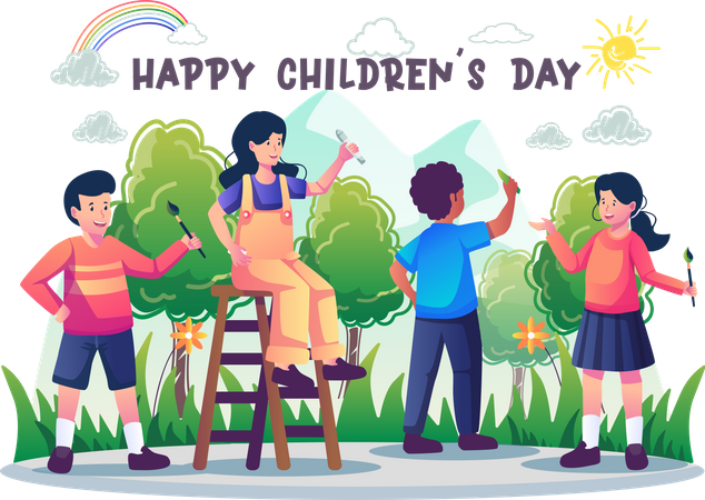 Happy Children's day  Illustration