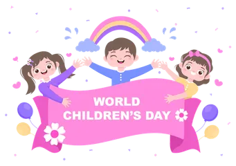 Happy Children's Day Illustration Pack