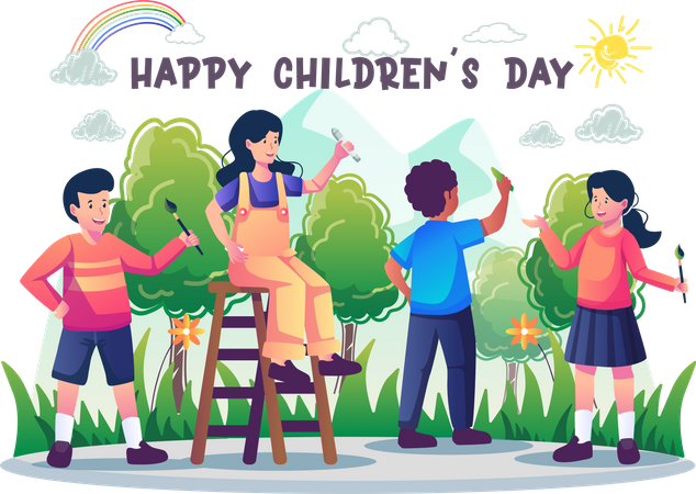 Happy Children's day  イラスト