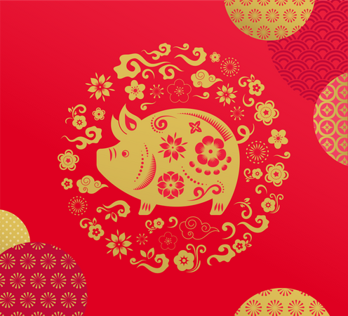 Happy Chinese new year Illustration