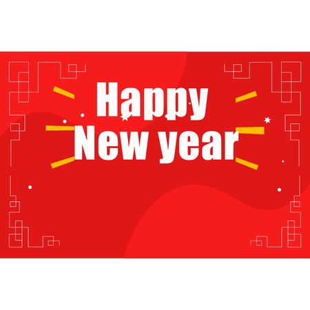 Happy Chinese New Year  Illustration