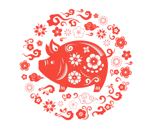 Happy Chinese new year  Illustration