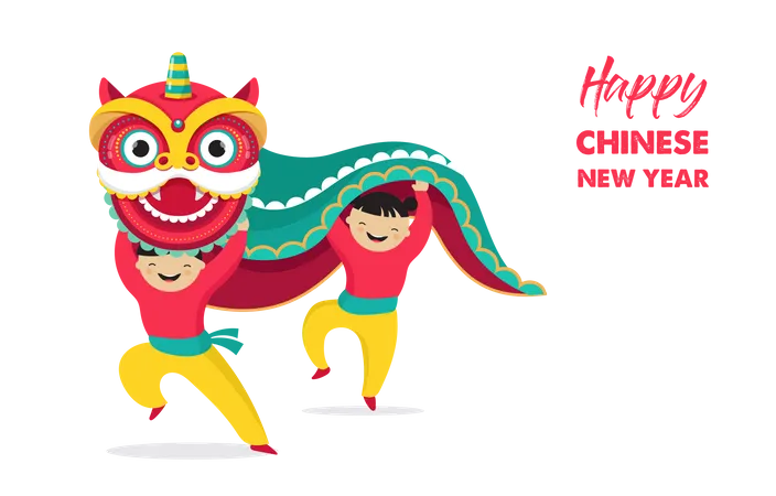 Happy Chinese new year  Illustration