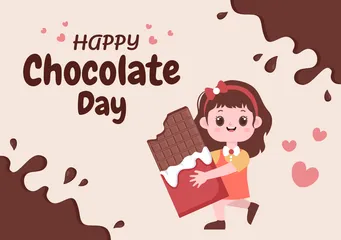 Happy Chocolate Day Illustration Pack