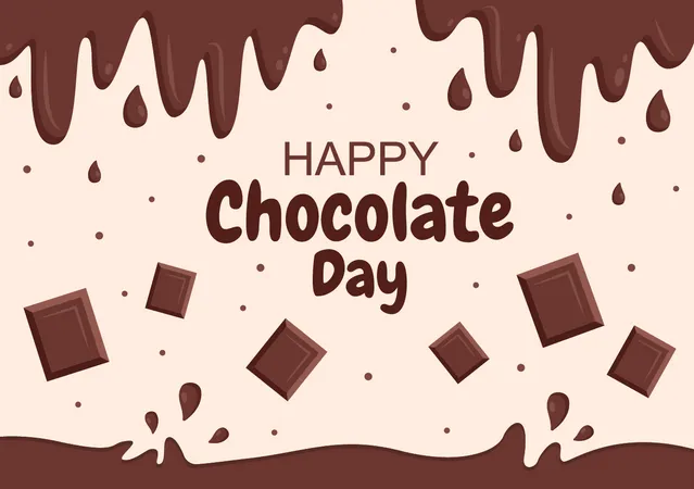 Happy Chocolate Day Celebration Vector Illustration Suitable For Greeting Cards Posters And Background イラスト