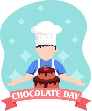 Happy Chocolate Day  Illustration