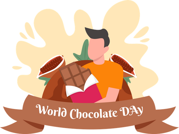 Happy Chocolate Day  Illustration