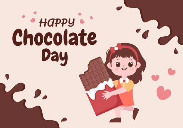 Happy Chocolate Day  Illustration