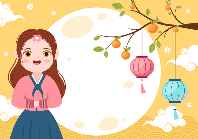 Happy Chuseok Day  Illustration