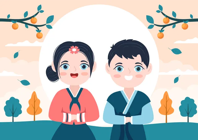 Happy Chuseok Day  Illustration