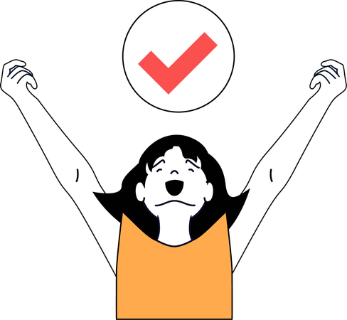 Happy citizen while voting  Illustration