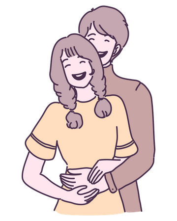 Happy couple Illustration