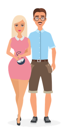 Happy Couple  Illustration