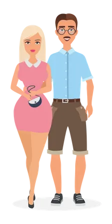 Happy Couple  Illustration