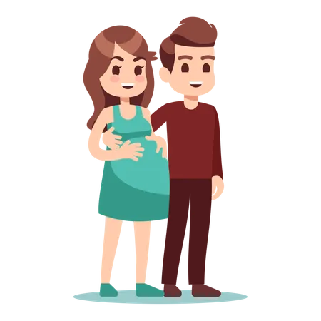 Happy Family Stages Cartoon Kid Parents Young Mom Father And Baby Isolated Pregnant Woman Couple With Newborn Video Call With Son Male Female Different Ages Vector Illustration Illustration
