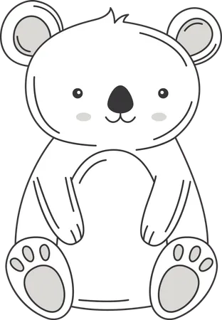 Happy Cute Koala Animal  Illustration