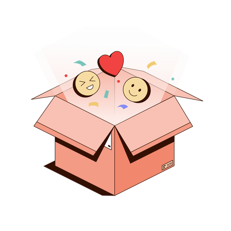 Glückliche Lieferung  Illustration