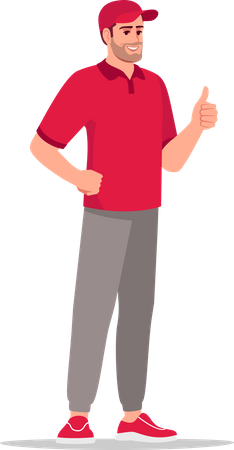 Happy deliveryman  Illustration