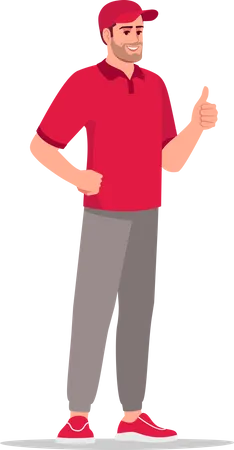 Happy deliveryman  Illustration