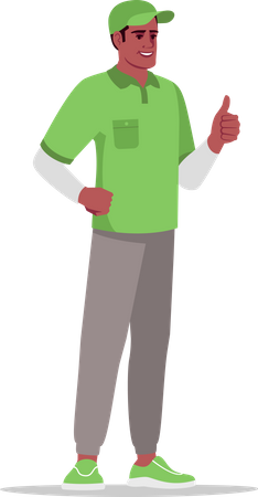 Happy deliveryman  Illustration