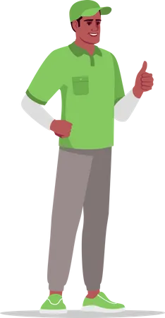 Happy deliveryman  Illustration