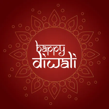 Typographie Joyeux Diwali Avec Vecteur De Fond Dart Indien Illustration
