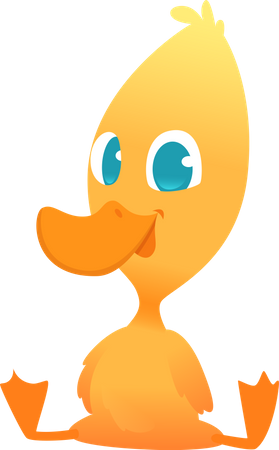Happy Duck Illustration