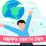 illustration happy earth