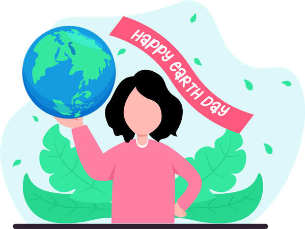 Happy Earth Day  Illustration