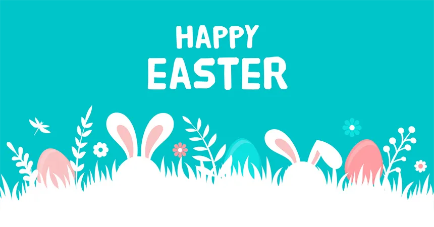 Happy Easter banner Illustration