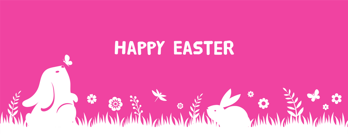Happy Easter banner  Illustration