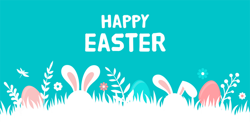 Happy Easter banner  Illustration