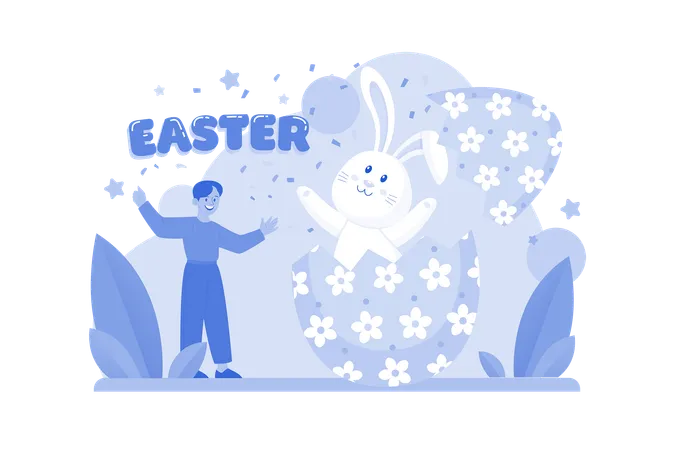 Easter Day Illustration Concept On White Background Illustration